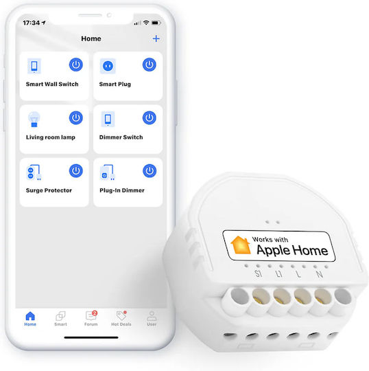Meross Intelligenter Schalter 1 Kanal Wi-Fi Mit Neutral