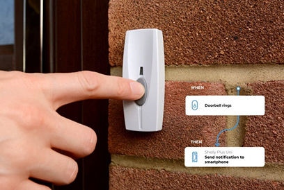Shelly Plus Uni Smart Intermediate Switch Wi-Fi & Bluetooth in White Colour