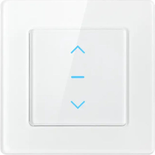 Avatto Recessed Wall Touch Switch Wi-Fi Rolling Shutter One-Way with Frame Aller Retour White