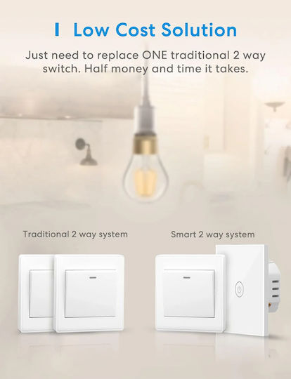 Meross Smart Switch 1 Καναλιού Wi-Fi (με Ουδέτερο)