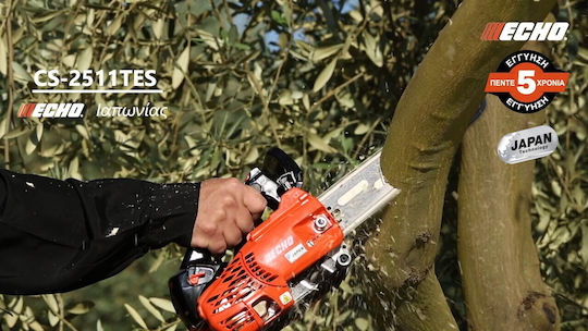 Echo CS-2511 TESC Pruning Gasoline Chainsaw 2.3kg Sugihara 1.1 με Γρανάζι with Blade Carving Blade 25cm and Easy Start