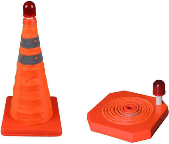 Auto Gs Collapsible Traffic Cone with Light in Red Color 24.3x50cm
