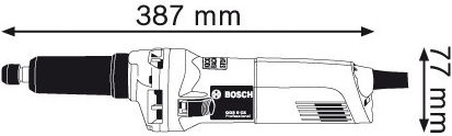Bosch GGS 8 CE Professional Geradschleifer mit Geschwindigkeitsregelung