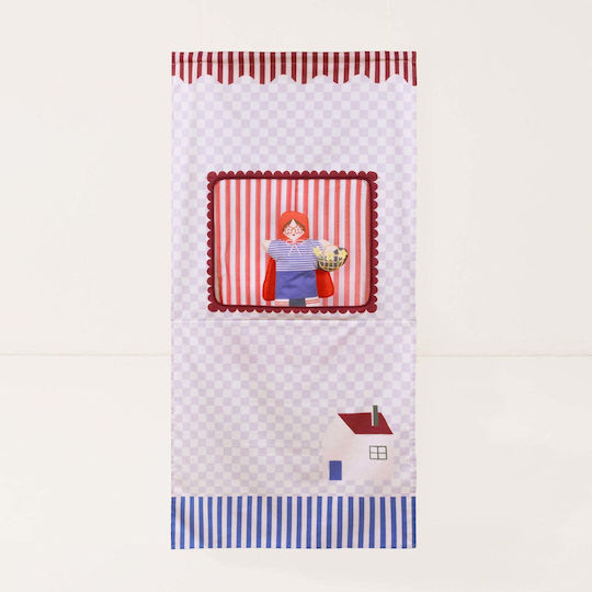 Vibes Υφασμάτινο Κρεμαστό Κουκλοθέατρο Lilac Checks Sweet Home