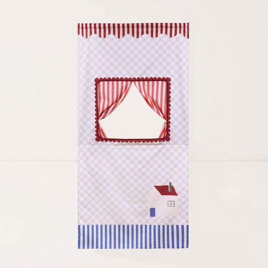 Vibes Υφασμάτινο Κρεμαστό Κουκλοθέατρο Lilac Checks Sweet Home