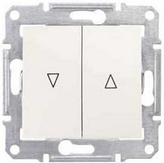 Schneider Electric Sedna Μπουτόν Ρολλών σε Λευκό Χρώμα SDN1300123