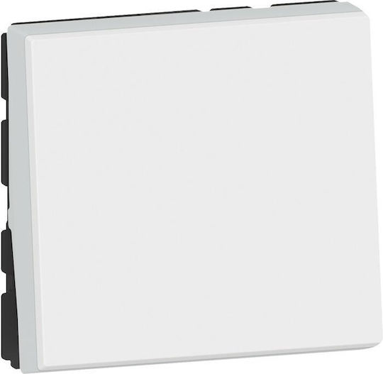 Legrand Mosaic N Μπουτόν Κλιμακοστασίου σε Λευκό Χρώμα 77040L