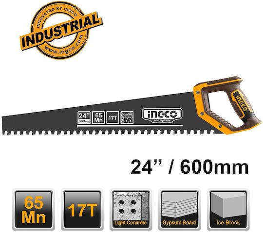Ingco Fierăstrău de mână pentru beton 60cm HCBS016001
