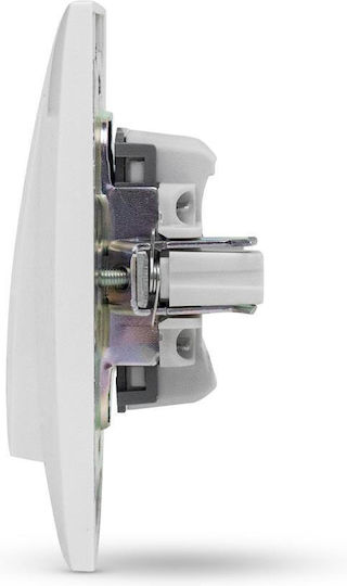 Entac ERWSDB-ARN-W Complete Wall Push Bell Button with Frame White 15.005.0105