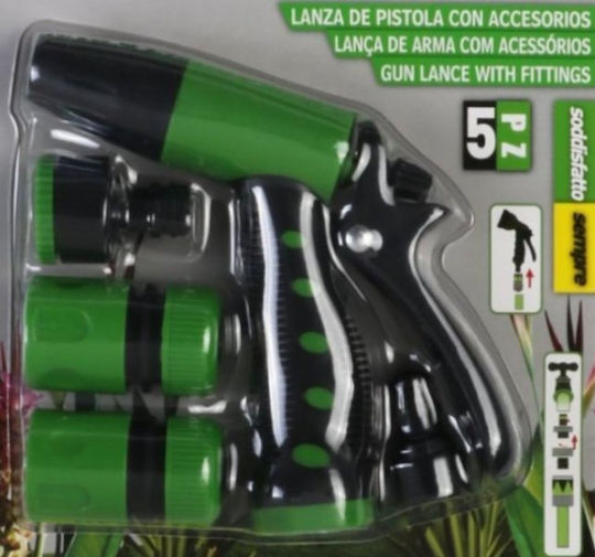 Bossram 87003KHG35GN Water Gun with Hose Connectors Set