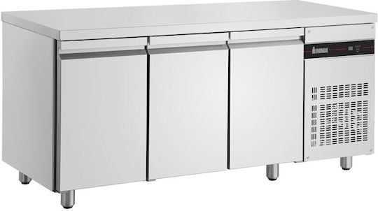 Inomak Frigider Inoxidabil de Banc 421lt cu 3 Uși și Unitate de Răcire 0/+10°C L179xl70xH88cm
