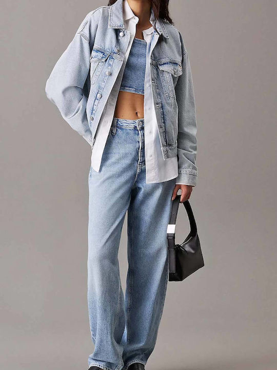 Γυναικεία Μπλούζα Βαμβακερή Αμάνικη Light Denim