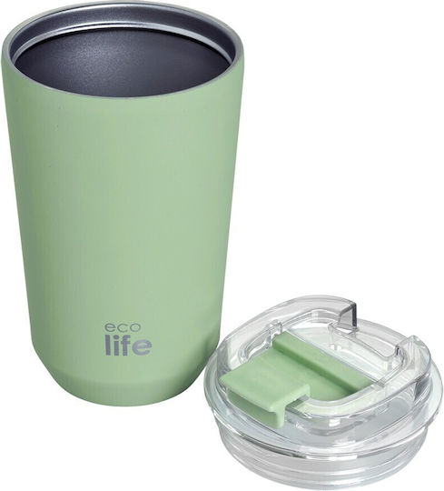 Ecolife Glass Thermos Stainless Steel BPA Free 360ml Pure Green