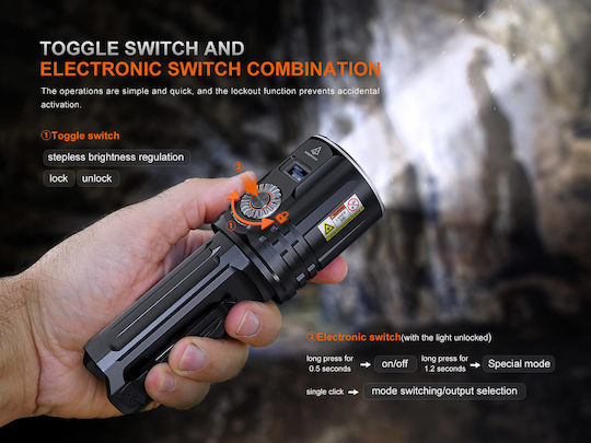 Fenix Wiederaufladbar Handstrahler LED IP68 mit maximaler Helligkeit 10lm Weiß