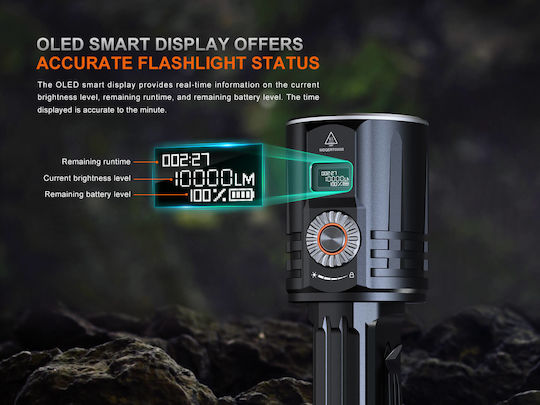 Fenix Wiederaufladbar Handstrahler LED IP68 mit maximaler Helligkeit 10lm Weiß