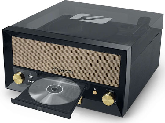 Muse MT-110B Turntables with Preamp and Built-in Speakers Black