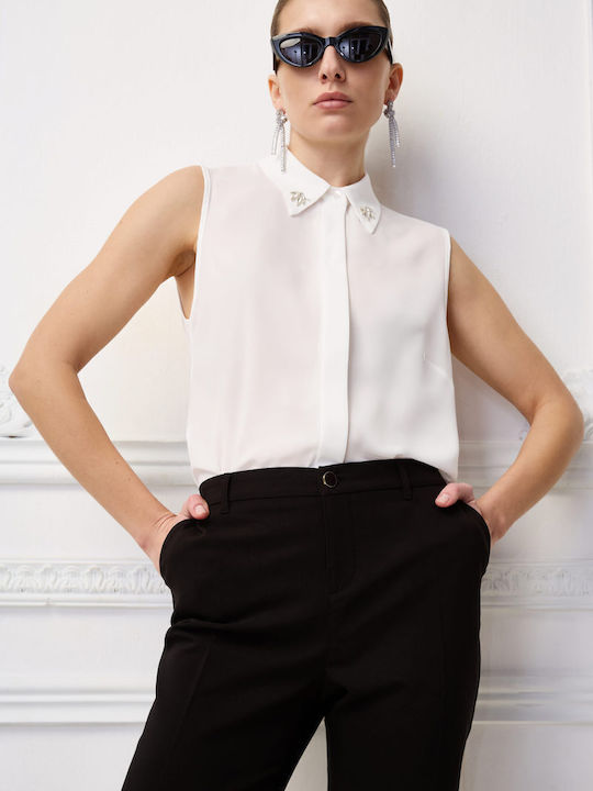 Без ръкави Женска Риза White - Off White