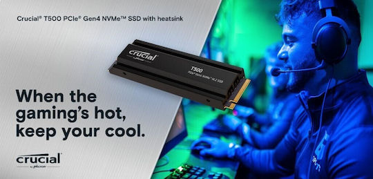 Crucial T500 SSD 2TB τύπου M.2 με σύνδεση PCI Express 4.0 (PS5 Compatible) CT2000T500SSD8