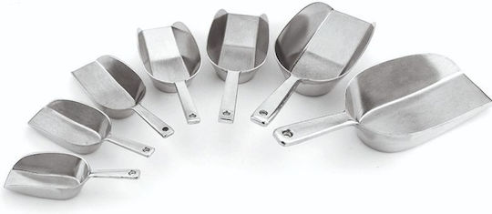 Aluminum Ice Scoop Rectangular 15.8cm 120ml-4oz Silver Gtsa 27-77122 00030755