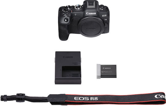 Canon EOS R8 + Μπαταρία LP-E17 Mirrorless Φωτογραφική Μηχανή Body Μαύρη