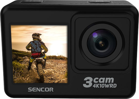 Sencor 3CAM 4K10WRD 128GB Action Camera 4K Ultra HD Υποβρύχια (με Θήκη) με Οθόνη 2" και Wi-Fi Μαύρη