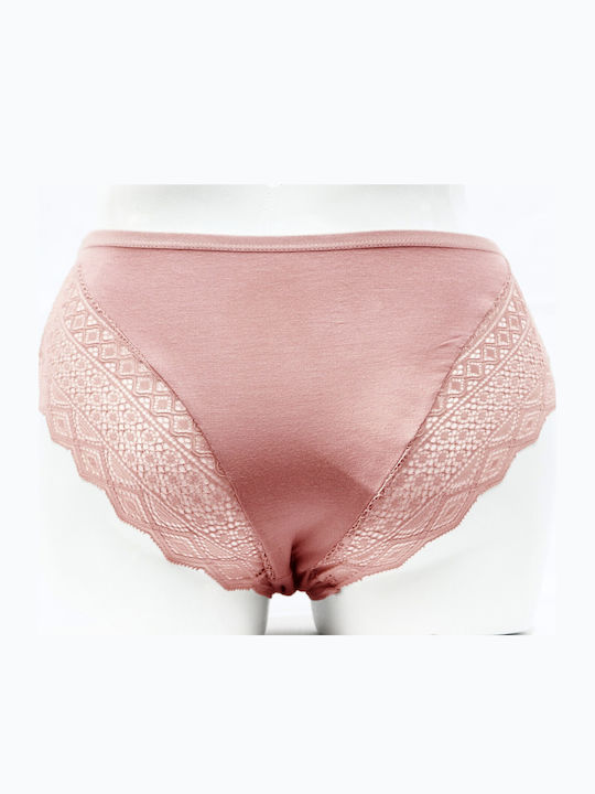 Damen Slip mit Spitze Salmon