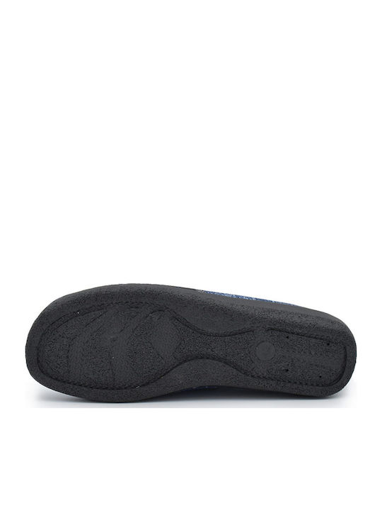 Heel Enclosed Men's Slipper Blue