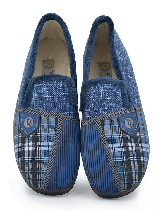 Heel Enclosed Men's Slipper Blue