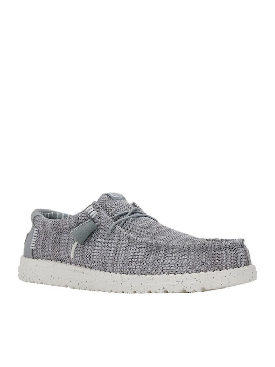 Wally Stretch Sox Велур Мъжки мокасини в Сив цвят