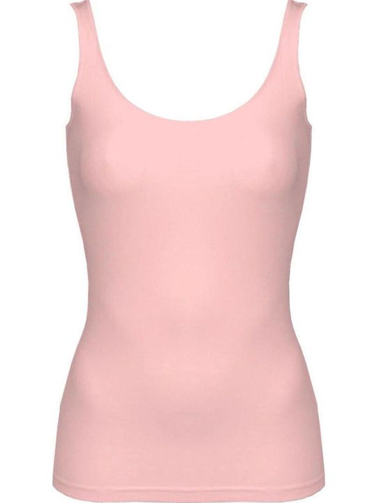 Без ръкави Памучни Pink Дамско тениска