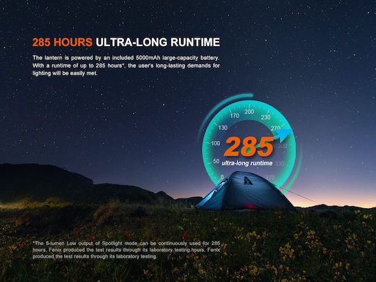 Fenix CL27R Φανάρι Led Επαναφορτιζόμενο για Camping με Φακό 1600lm Κόκκινο