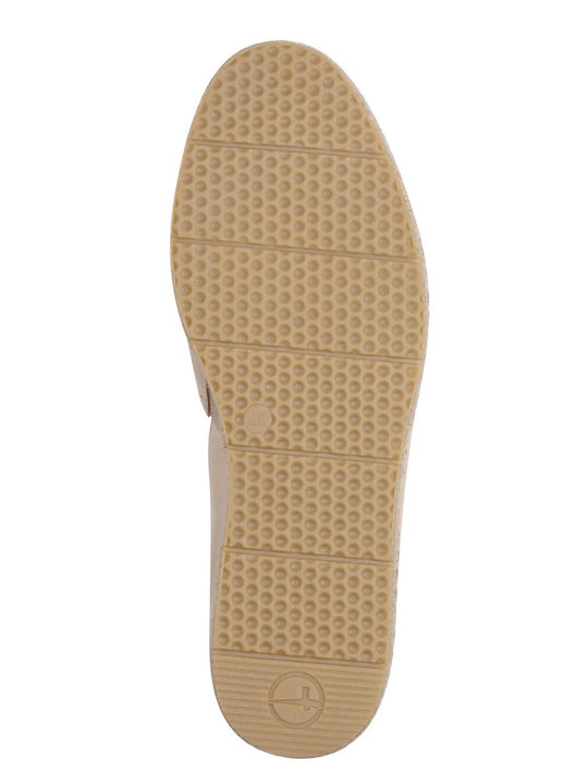 Women's Leather Espadrilles Gold