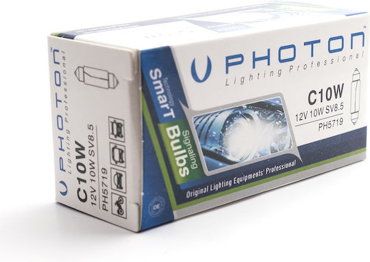 Photon Λάμπες Αυτοκινήτου & Μοτοσυκλέτας C10W Αλογόνου 12V 10W 2τμχ