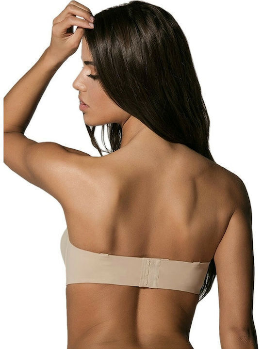 Secret Sense Strapless Bra Beige