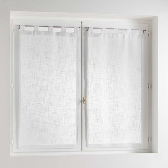 Curtain Window with Tab Top L-c Haltona White 1627714 45x160cm