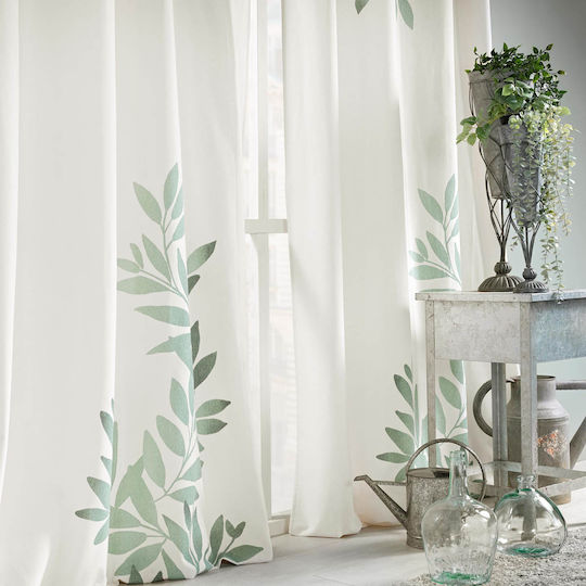 Perdea Cu Capse L-c Nymphea Albă 140x260cm