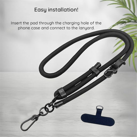 Techsuit Rope Crossbody Strap Rcs1-78 Phones Carabiner Nylon Braided Durable Adjustable Deep Space
