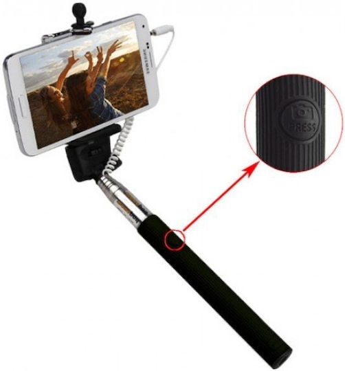 Z07-1 Selfie Stick with 3.5mm Cable Black