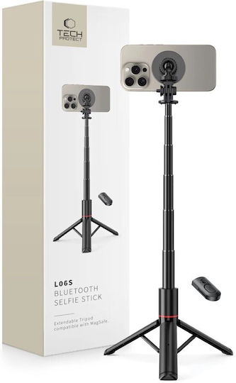 Tech-Protect L06S Selfie Stick με Bluetooth Μαύρο