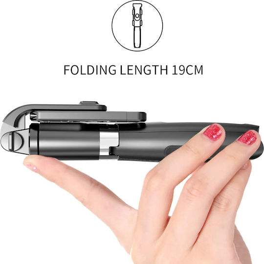 Techsuit Selfie-Stick mit Bluetooth / Fernsteuerung Schwarz