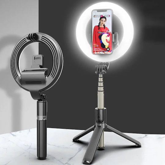 Techsuit Selfie Stick με Bluetooth / Τηλεχειριστήριο Μαύρο