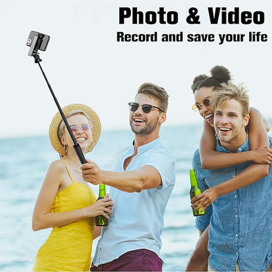 Techsuit Selfie-Stick mit Bluetooth / Fernsteuerung Schwarz