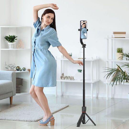 Tech-Protect L04S Selfie Stick With Bluetooth Black