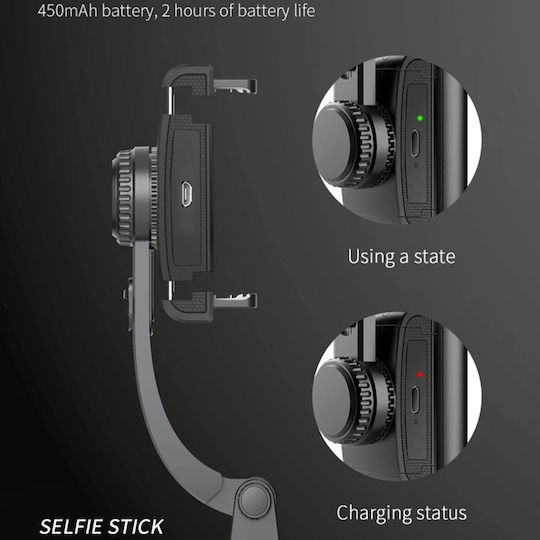 Techsuit Selfie Stick με Bluetooth / Τηλεχειριστήριο Μαύρο