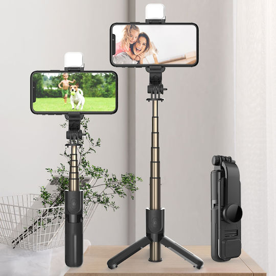 Techsuit Selfie Stick με Bluetooth / Τηλεχειριστήριο Μαύρο