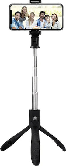 Techsuit K06 Selfie Stick με Bluetooth Μαύρο