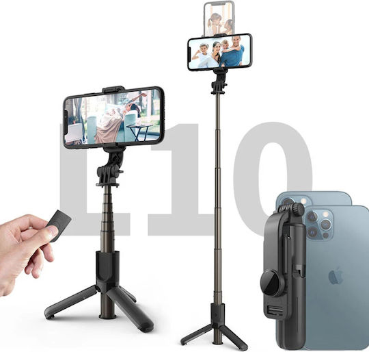 Techsuit Selfie Stick με Bluetooth / Τηλεχειριστήριο Μαύρο