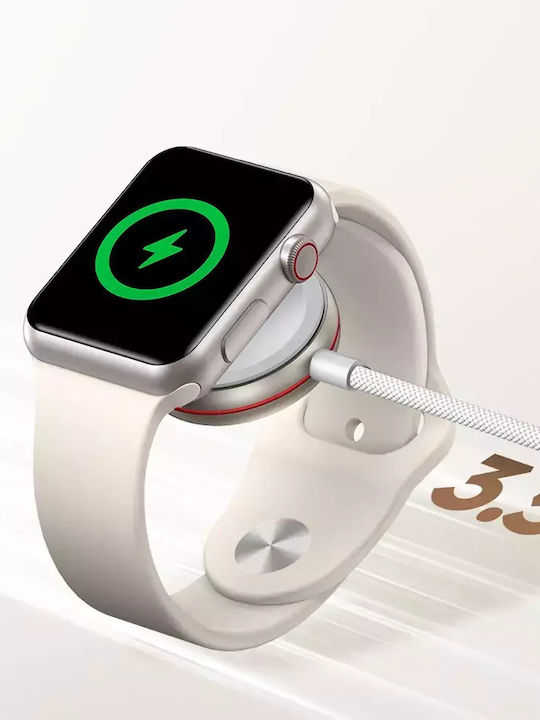 Joyroom Încărcător Inductiv 1.2m Încărcător Pentru Ceas Apple Alb