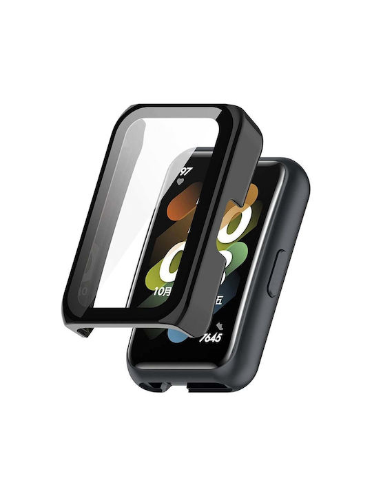 Techsuit Defense360 Pro Πλαστική Θήκη με Τζαμάκι σε Μαύρο χρώμα για Huawei Band 8