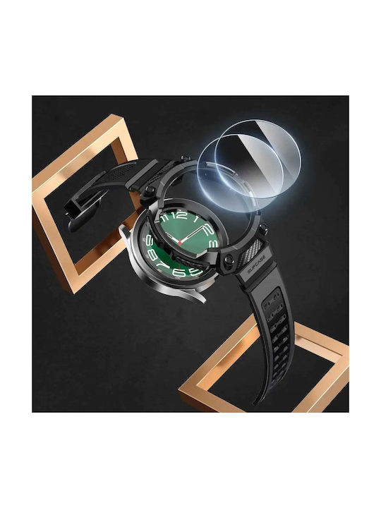 Supcase Silikonhülle in Schwarz Farbe für Galaxy Watch6 Classic 47mm